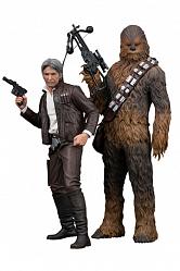 Star Wars Episode VII ARTFX+ Statuen 1/10 Doppelpack Han Solo &