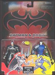 Batman and Robin (Movie) Action Figure 2-Packs Batman (Brain) vs