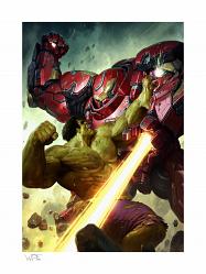 Marvel: Hulk vs Hulkbuster Unframed Art Print