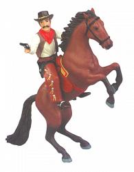 Cowboy mit rotem Halstuch, 8 cm