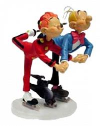 Spirou undFantasio auf Schlittschuhe