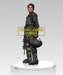 The Walking Dead Statue 1/4 Glenn in Riot Gear 45 cm