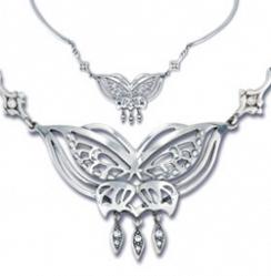 Herr der Ringe Halskette Arwens Schmetterling (Sterling Silber)