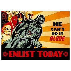 Star Wars Darth Vader Enlist Today He Can't Do It Alone Paper Gi