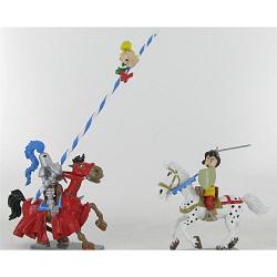 Figurenensemble Johann und Pfiffikus mit Ritter, Pixi Metall