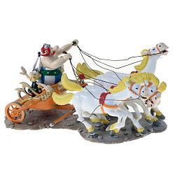 Sammlerfigur Asterix und Obelix Streitwagen