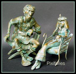Cäsar+Cleopatra-Bronze