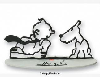 Tim & Struppi: Metallfigur: Hommage an Herge