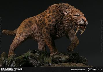 Museum Series: Smilodon Fatalis Statue Wet Rainforest Version