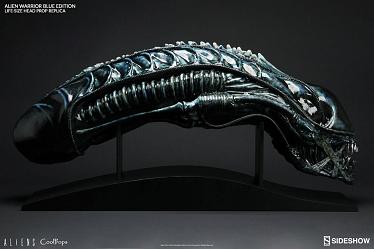 Aliens Replik 1/1 Alien Warrior Kopf Blue Edition 45 cm