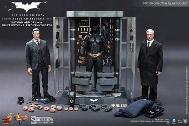 The Dark Knight: Batman Armory with Bruce Wayne & Alfred 1:6 sca