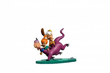 The Flintstones: Dino with Pebbles and Bamm-Bamm 1:10 Scale Stat