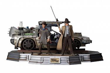 Back to the Future 3: DeLorean III 1:10 Scale Statue Set