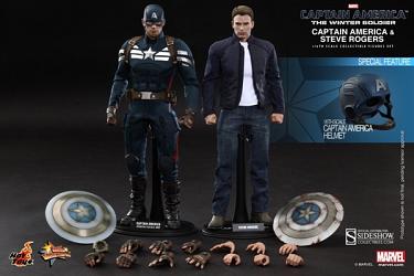 Captain America and Steve Rogers Sixth Scale Figure Set