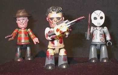 Cinema of Fear 3er Pack - Jason / Freddy / Leatherface mit Zubeh