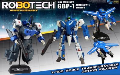 Robotech: GBP-1J Blue Heavy Armor Veritech 1:100 Scale - Max Ste