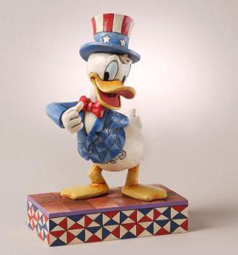 Figur Donald Duck als Patriot, 20 cm