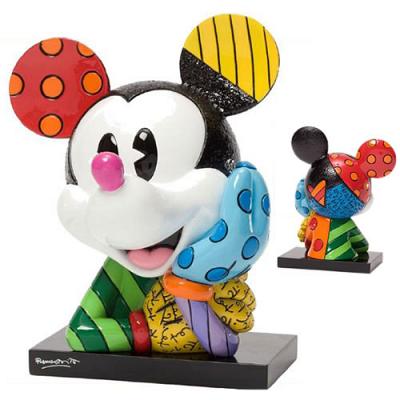 Britto Disney Figurines and Boxes - 6 1/2\" Mickey Mouse Bust