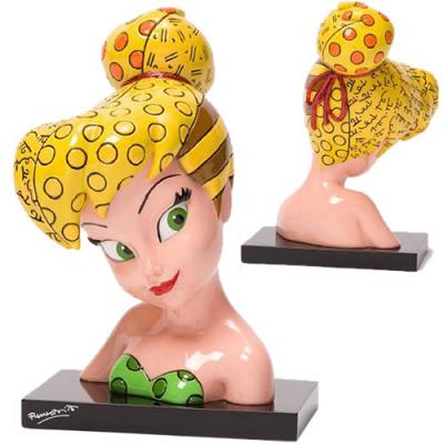 Britto Disney Figurines and Boxes - 6 1/4\" Tinker Bell Bust