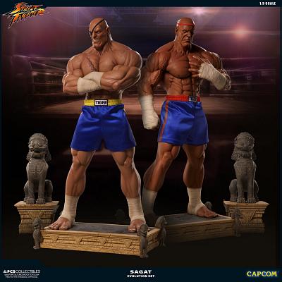 Street Fighter: Evolution Exclusive Sagat 1:3 Scale Statue Set