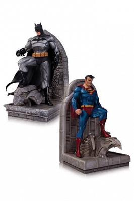 DC Comics Buchstützen Superman & Batman 22 cm