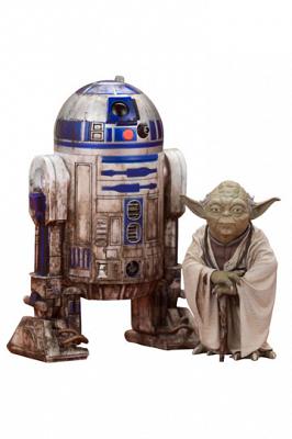 Star Wars Episode V ARTFX+ Statuen Doppelpack Yoda & R2-D2 Dagob