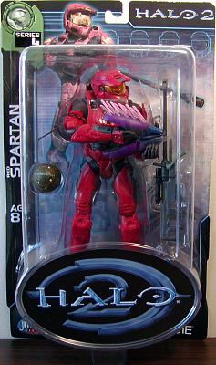 Red Spartan (Halo 2, series 4, gray stripes)