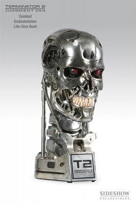 Terminator 2 T-800 Endoskeleton Life Size Bust Combat Veteran