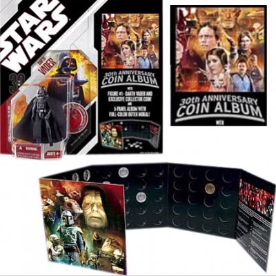 Star Wars 30th Anniversary Coin Album + Darth Vader AF