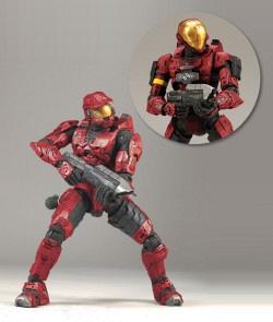 Halo 3 Serie 1 Spartan Soldier (rot) 15cm Actionfigur