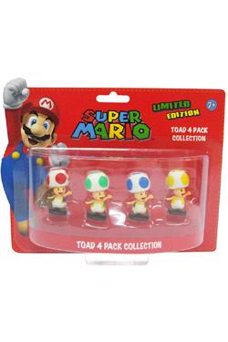 Super Mario Bros. Geschenkbox mit 4 Figuren Toad Edition 6 cm