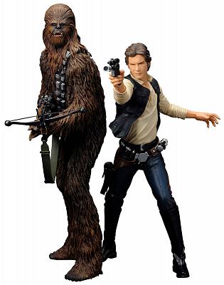 Star Wars ARTFX+ Statuen Doppelpack Han Solo & Chewbacca 18 cm