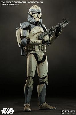 Star Wars Actionfigur 1/6 Wolfpack Clone Trooper 104th Battalion