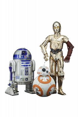 Star Wars Episode VII Statuen 3-Pack 1/10 C-3PO & R2-D2 & BB-8